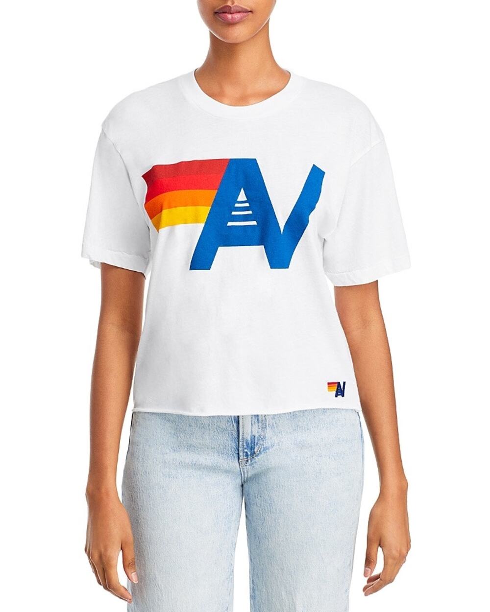 white Aviator Nation Logo Tee 89$